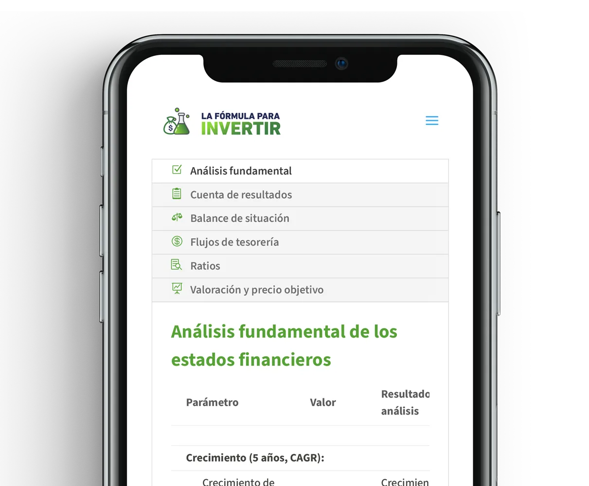 Plantilla de valoración LFPI en el iPhone