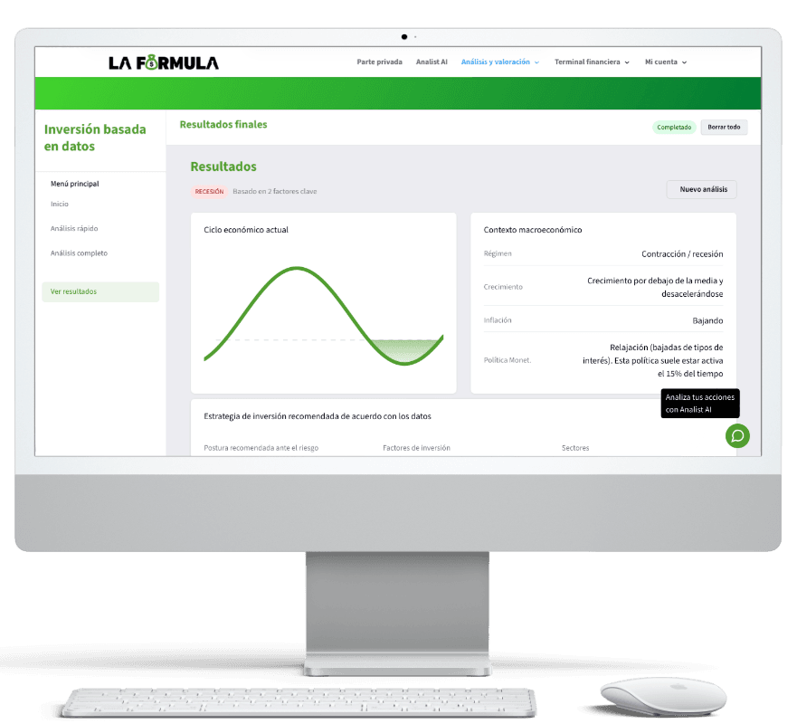 Muestra de la herramienta para analizar macro
