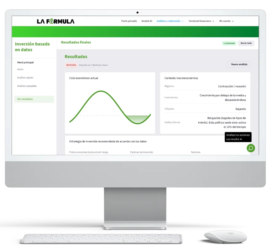 Muestra de la herramienta para analizar macro